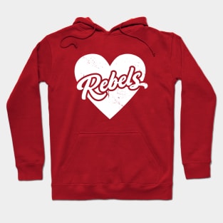 Vintage Rebels School Spirit // High School Football Mascot // Go Rebels Hoodie